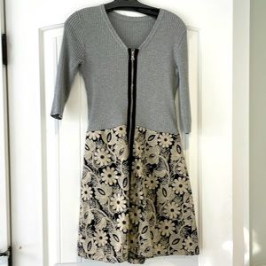 Grey embroidery dress